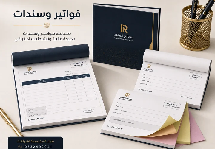 دفاتر إيصالات وكوبونات - مطبعة الرياض
