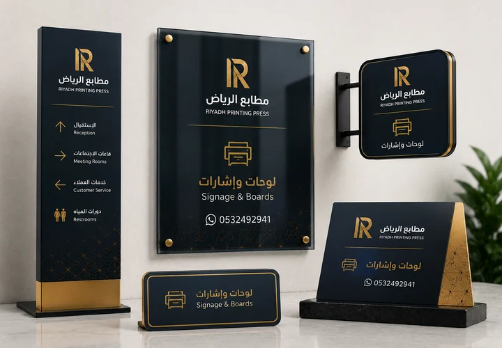 لوحات وإشارات - مطبعة الرياض